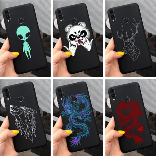 Black Silicone Case For Huawei Honor 8C 8X 8S Case Honor 8A 8 Fashion Dragon Coque Soft Phone Cover For Honor 8 Lite 8c 8x 8s 8a