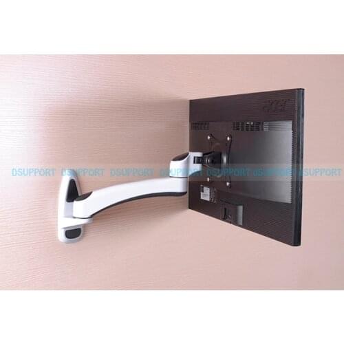 Aluminum Alloy 15"-27" LCD LED Monitor Holder Rotary Revolving TV Wall Mount Rack Monitor Support Max.Load 8KGS