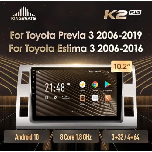 KingBeats Android Octa-Core head unit HU 4G in Dash Car Radio Multimedia Video Player Navigation GPS For Toyota Previa XR50 3 III Estima AHR20 XR50 3 III Right hand driver no dvd 2 din Double Din Car Stereo 2din