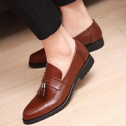 Dress Shoes Men Oxford Leather Mens Dress Shoes Business Shoes Comfortable non-slip and breathable Mens leather shoes