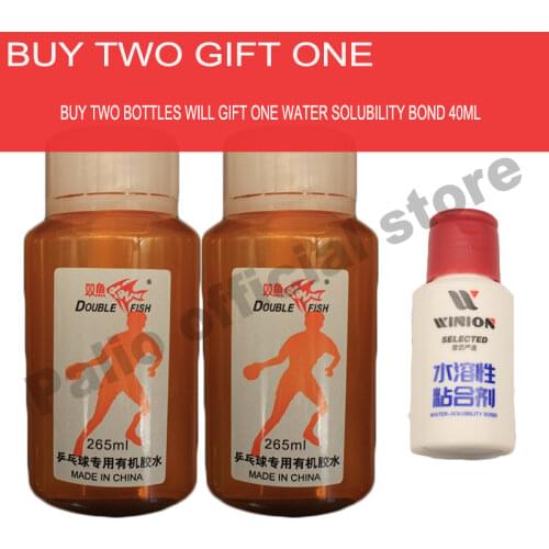 Double fish 265ml organic glue bond adhesive for assemble table tennis rubber and blade to racket ping pong game