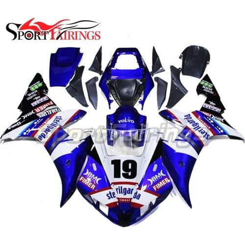 Injection Motorcycle Fairing Kit For Yamaha YZF R1 02 03 ABS Plastic Cowlings YZF-R1 2002 2003 Fairings Sterilgarda 19 Blue