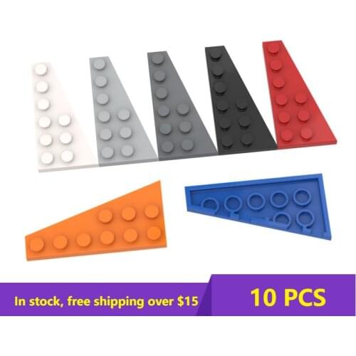 10PCS MOC Bricks Compatible Assembles Particles 54383 3x6(Left) for Building Blocks Parts DIY Educational High-Tech Parts Toys