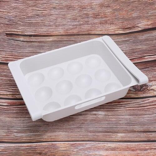 Kitchen Fridge Drawer Space Saver Food Fruit Egg Storage Organizer Rack Shelf Plastic Storage Drawers