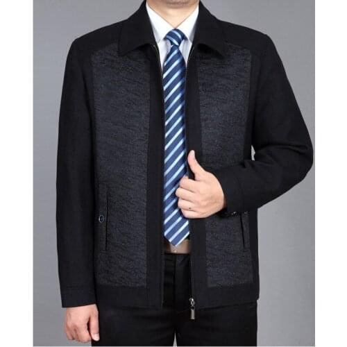 Autumn Winter Mens Thick Middle-Aged And Old Men Coats 50% Off Casual Solid Jackets Large Size