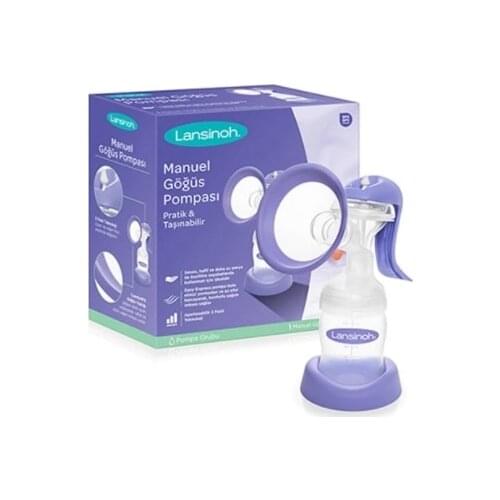 Lansinoh Manual Breast Pump Hygienic Mom Practical Powerful Baby Nipple Suction Feeding Milk Bottles