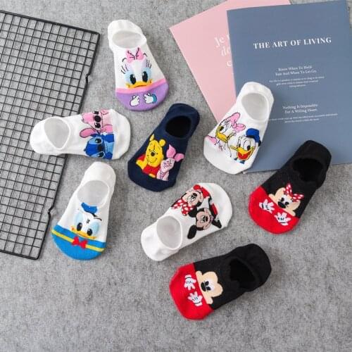 Summer Casual Cute women Socks animal Cartoon Mouse Duck socks Cotton invisible funny socks size 35-41Dropshipping