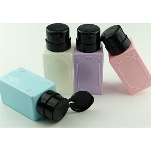 Hot 240pcs Full Beauty 200ml Empty Pump Dispenser Nail Tools Bottle for Liquid Alcohol Remover Cleaner Refillable Container
