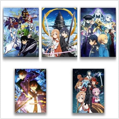 Sword Art Online White Coated Paper Prints painting Home Decoration Livingroom Bedroom Bar Home wall Art