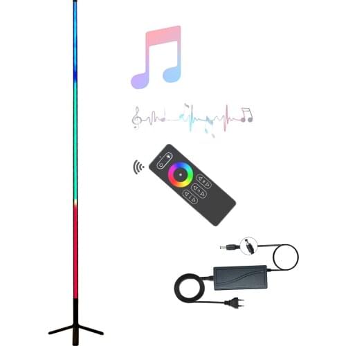 Floor Lamp Music Sync Corner Stand Foldable Section 160CM Music Control Colorful Atmosphare light Floor lamp with Remote Control