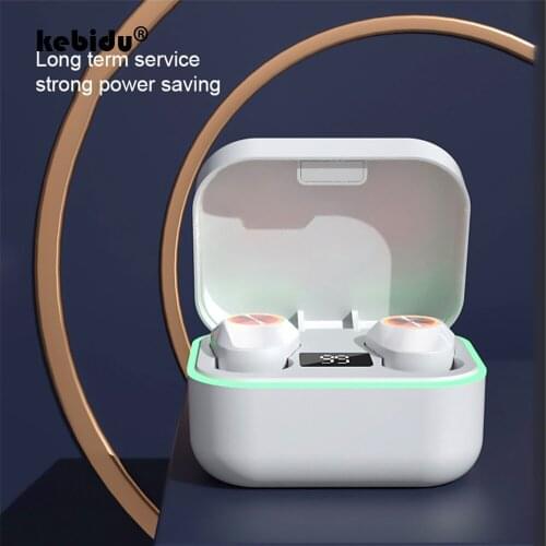 TWS Bluetooth Wireless Headphone Stereo Sports Bluetooth V5.1 Earphones LED Waterproof Earbuds Headsets with Dual Microphone