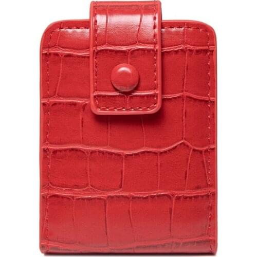 Online Celebrity Lipstick Mini PU Leather Makeup Bag Portable Carry-on Lipstick Case Storgage Bag Crocodile Pattern