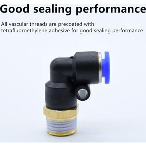 Pneumatic Tracheal Joint Quick Quick Plug Plastic Joint Threaded Elbow PL8-02/4-M5/6-01/10-03