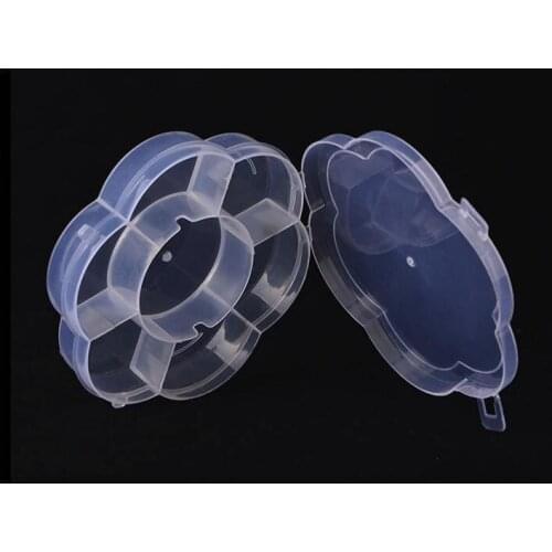 Transparent 7 Grids PP Plastic Storage Boxes for Bead Rings Jewelry Display Organizer plastic case