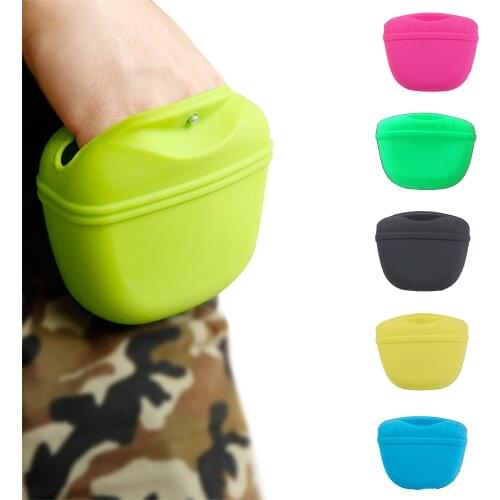 Dog silicone treat pouch feeder Puppy Bag Clip Waist Pack accessories toys pets pet bowl Goods training for large small dogs