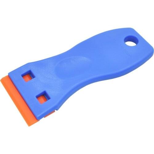 Blue Plastic Razors Blade Wrap Sticker Razor Scraper Ceramic Glass Car Window Glue Cleaner Squeegee Remover Tool