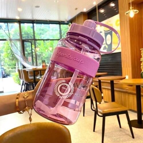 1.5L 2L Outdoor Fitness Sports Bottle Kettle Large Capacity Portable with Strap Climbing Bicycle Water Bottles Gym Space Cups
