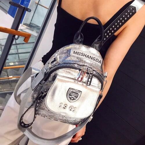 Burst shoulder bag womens 2021 new Sequin trend new versatile fashion small schoolbag single shoulder dual-purpose Backpack