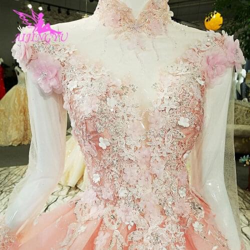 AIJINGYU Wedding Frocks Tail Gown For Older Brides Plain Online Sale 2021 2020 Cheap Wedding Gowns Near Me