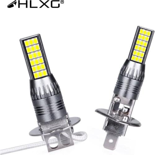 H1 H3 LED Fog Light White Amber 36PCS CSP Car Front Foglamp DIY Replace Bright High Power LED 3D Headlight 12V 24V 2pcs hlxg