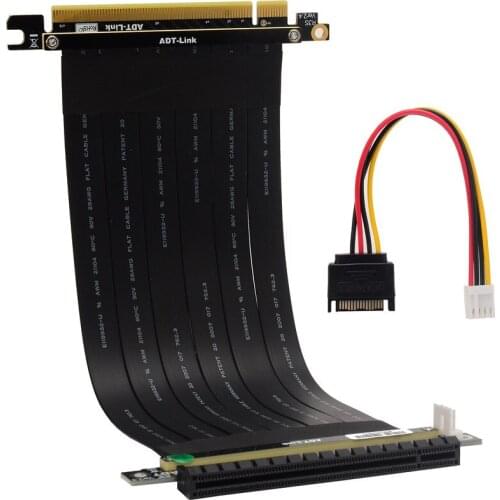 ADT-Link R33SF-PW RTX3060 ETH Mining PCI-E X16 Male to Female Riser Extension Cable for X99 Server Dual CPU Motherboard RTX 3060