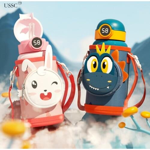 USSC Vacuum Flasks Vacuum Cup Childrens Thermos Cup 316 Stainless Steel Four Cover Intelligent Student Water Cup Business HZ047