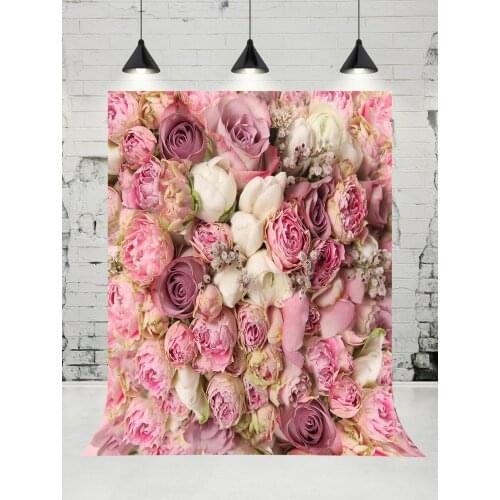 Vinylbds Colorful Flowers Wall Newborn Baby Photography Backdrops Wedding Photo Studio Birthday Background for Children Props