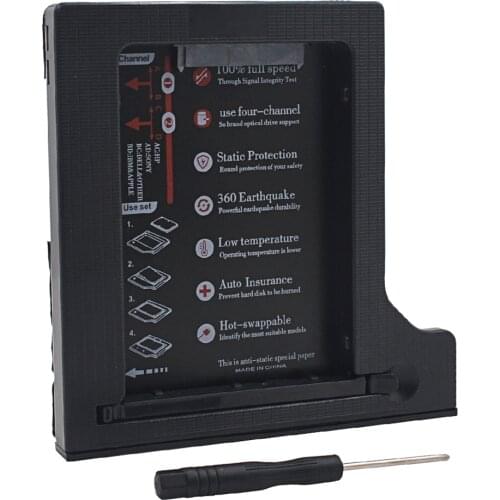 Hot Sale Hard Drive 1TB 2nd HDD Caddy 12.7mm SATA 3.0 SSD Hard Flash Drive Enclosure Case For Notebook CD ROM Optibay