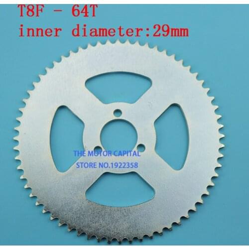 T8F 64T Tooth 29mm Rear Sprocket fit 47cc 49cc Gas Petrol Electric Start Minimoto Scooters Mini Bikes Mini Pit Dirt Mot