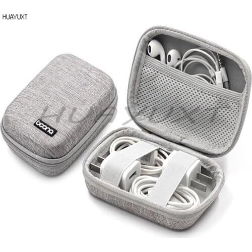Hard Zippered Round Shape Earphone Case USB Cable Organizer Earphone Bag Headset box Hand Spinner Portable