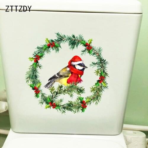 ZTTZDY 24.2×23.6CM Creative Cute Bird Kids Room Decoration Wall Stickers Cartoon Toilet Decal T2-1469