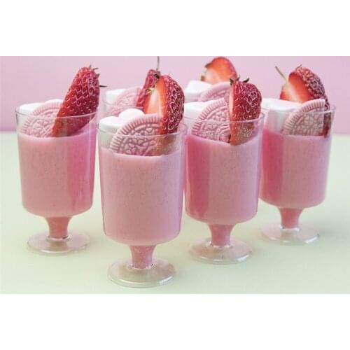 50pcs Net red small mini disposable dessert cups wedding birthday party creative DIY handmade plastic pudding yogurt cake cup