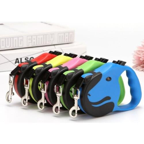 Automatic Retractable Nylon Leash Dog Lead Extending Puppy Walking Running Leads