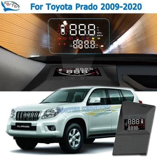 Car Electronic HUD Head Up Display Speedometer Projector For Toyota Prado 2009-2020 Safe Driving Screen Airborne computer