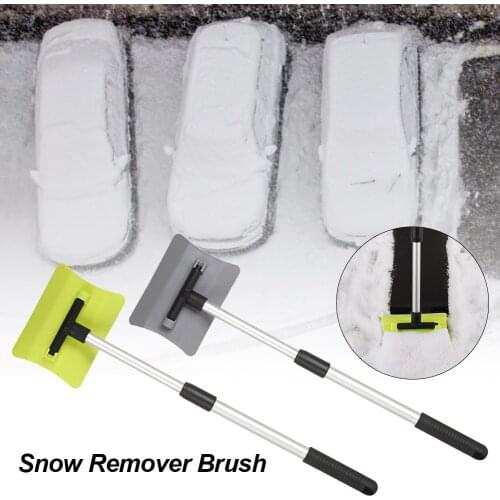 Car Window Ice Scraper Auto Telescopic Windshield Snow Remover Brush Aluminum Telescopic Snow Shovel For New Winter Vehicles