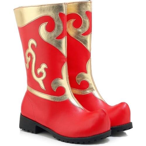 Chinese Element Dance Boots 3.5cm Heeled Child Latin Salsa Ballroom Dance Shoes Practice Stage Party Dance Boots Shoes