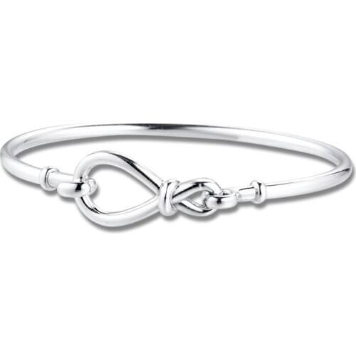 Infinity Knot Bangle Women Bracelets Silver 925 Sterling Silver Bracelets for Women 2020 Jewelry Fashion Charms Bracelets