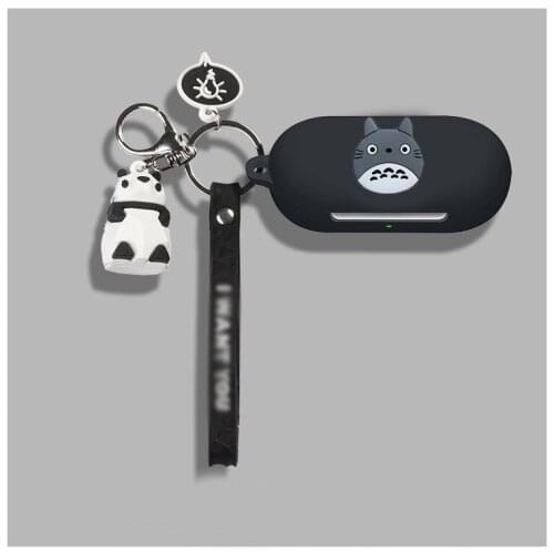 For OnePlus Buds Z TWS Wireless Bluetooth Earphone Case with keychain Panda Protect Cover For Oneplusbuds /1+budsz silicone case