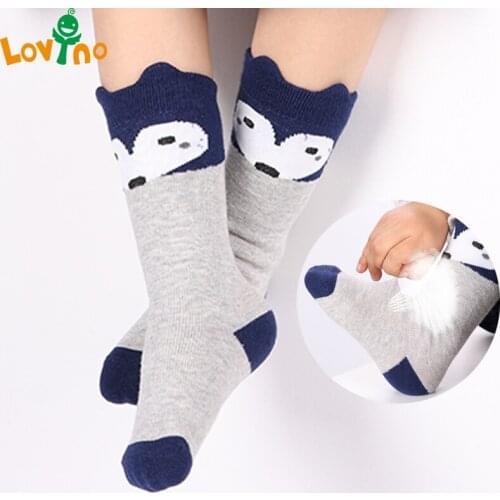 Cartoon Cute Kids Socks Bear Animal Baby Cotton Socks Knee High Long LegWarmers Cute Socks Boy Girl Children socks