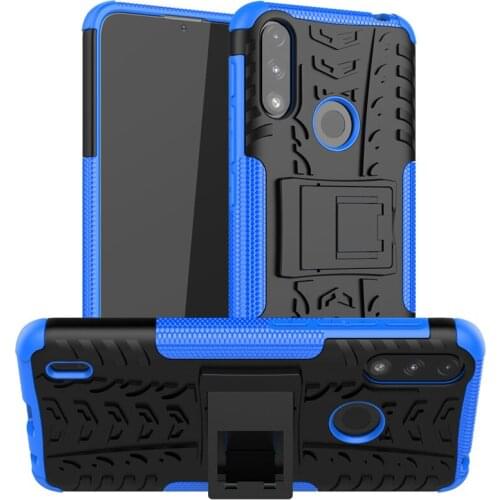 For Motorola Moto E7 Power Case Anti-knock Bumper Heavy Duty Armor Stand Silicone Cover Moto E7 Power Phone Case Moto E7 Power