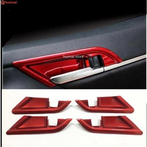 For Toyota Camry XV70 2017 2018 2019 2020 car Styling ABS Matte/Carbon Fiber Cover Stick Trim Door Inner Handle Bowl Frame