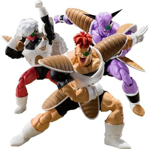 BANDAI Original S.H.Figuarts Anime Figure DRAGON BALL Ginyu Force Jeice Ginyu Recoom Action Collection Model Toys for Kids