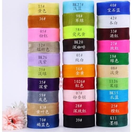 12-15-20-25-40-50mm Chiffon Organza Ribbons 45Meters=50yards/Roll Christmas Wedding Birthday Party Gift Wrapping Ribbons Ruban