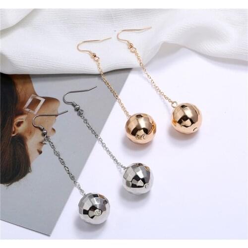Fashion Long Earring 2021 Ball Geometric Earrings For Women Hanging Dangle Earrings Drop Earrings Modern Oorbellen Jewelry