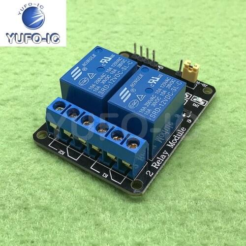 1PCS 2-Channel Relay Module 5V 12V with Optocoupler Protection Relay Shield Microcontroller Development Board Accessories