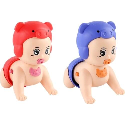 Musical ABS Baby Crawl Guiding Early Education Interactive Toys for Baby with Realistic Baby Body