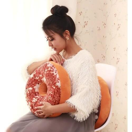Cute Donuts Pillowcase Chocolate Cushion Cases Cushion Sofa Decorative Soft Plush Pillowcases Seat Pad Christmas Gift No Filling