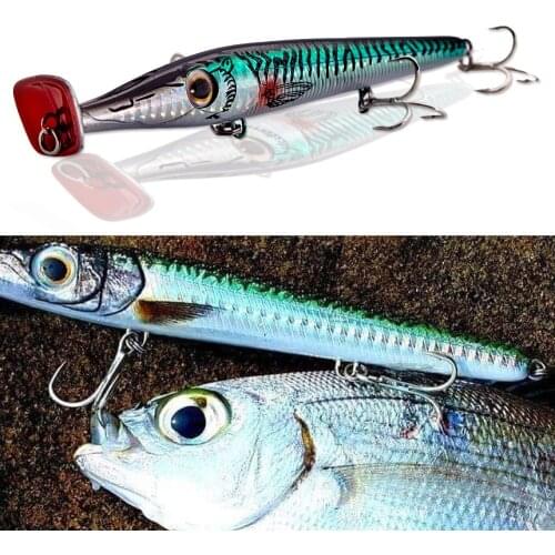 Hunthouse Needle Zangana Popper Floating Fishing Lures Long casting Top water Bait 150mm 20g used for blue fish ice fish