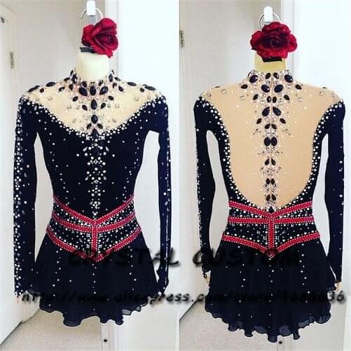 Crystal Custom Figure Skating Dress Girls New Brand Ice Skating Clothes For Competition DR4627