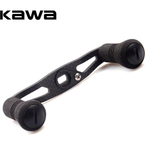 KAWA Fishing Reel Handle Carbon Fiber for Shimano Daiwa Abu Baitcasting Eva Knob Hole size 7*4/8*5mm Length 93mm Free Shipping